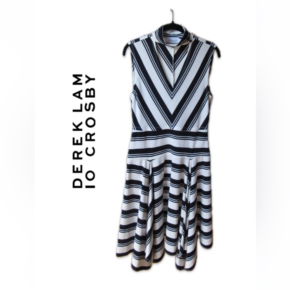 Derek Lam 10 Crosby Striped Knee length Dress Size M